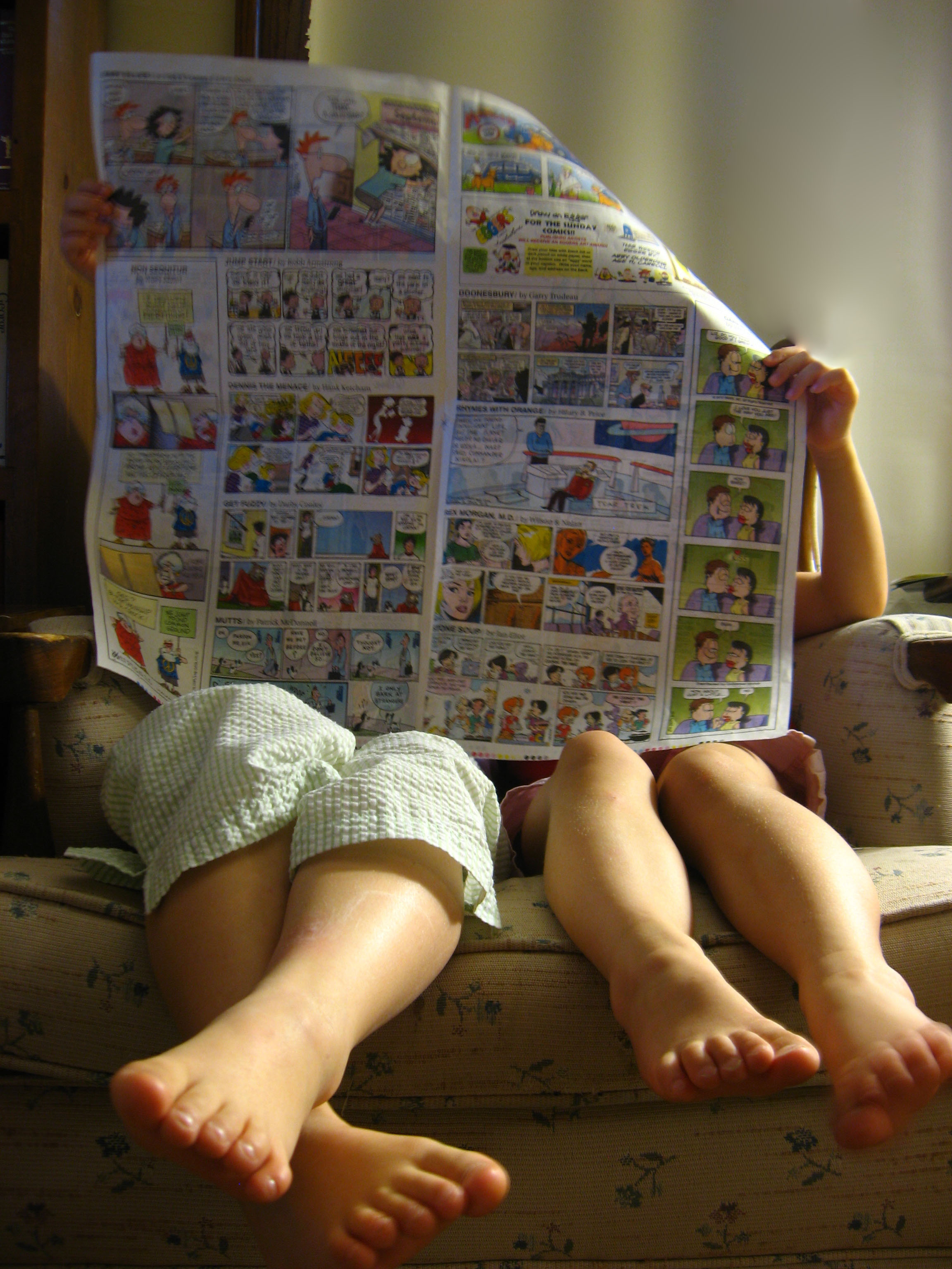 Children Reading Comics