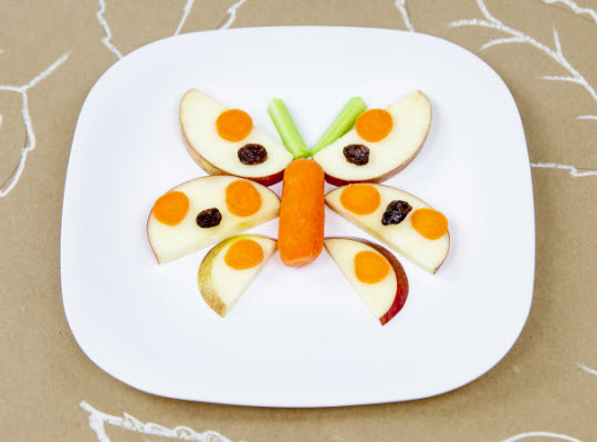 Snacks for letter B - Beautiful Butterfly snack