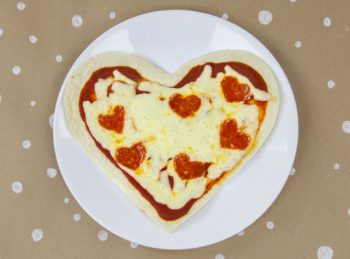V is for Very Valentine-y Pizza