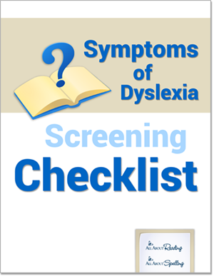Symptoms of Dyslexia Screening Checklist cover