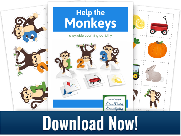 Download this fun syllable counting activity
