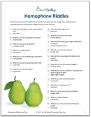 Free Homophone Riddles and Puns - download yours now