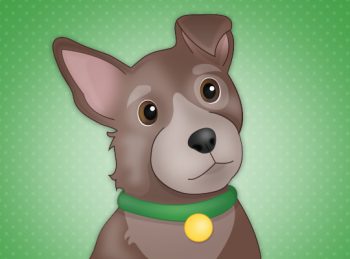 Cute dog with one ear up listening