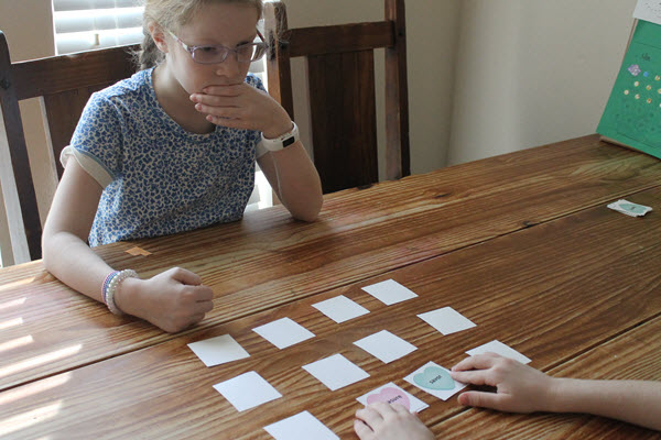 children playing rhyming activity