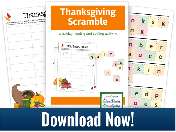 download Thanksgiving Scramble Activity