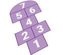Hopscotch game board