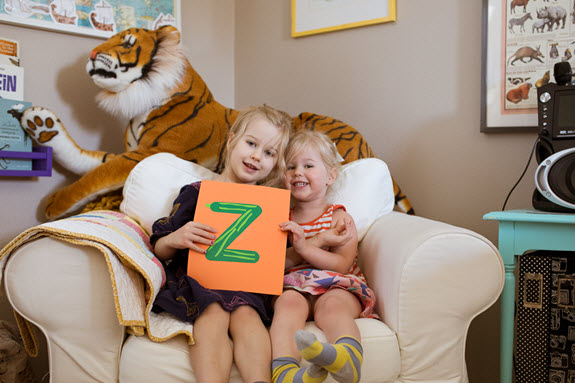 children display their lowercase z craft