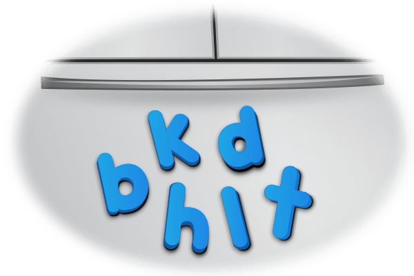 An arrangement of refrigerator magnets