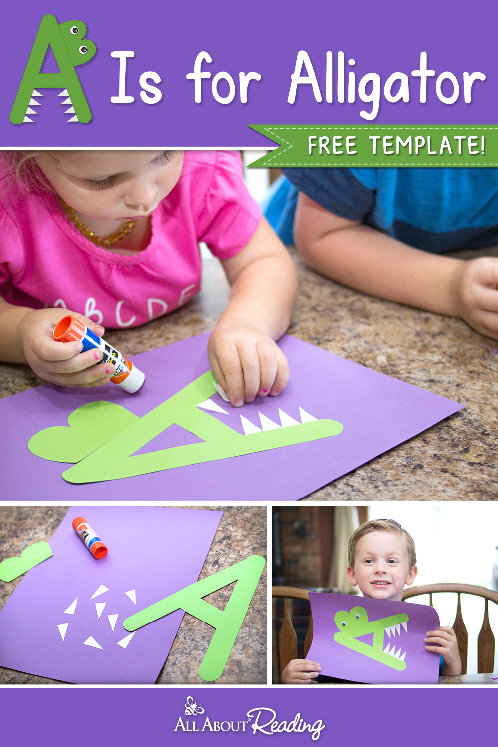 printable-letter-a-craft-a-is-for-alligator for A Is For Alligator Free Printable Printable Letter A Craft - A is for Alligator for A Is For Alligator Free Printable